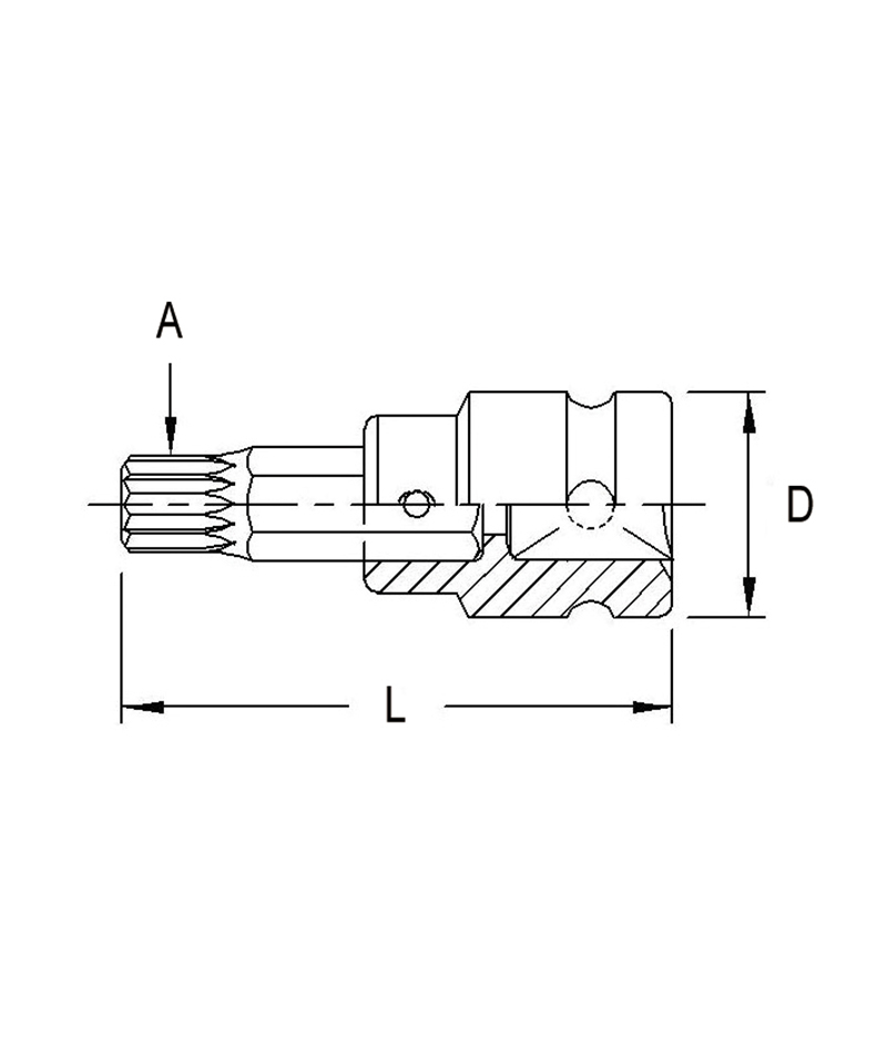3/4" Dr. M18 Triple Square Bit Socket 95mmL Genius