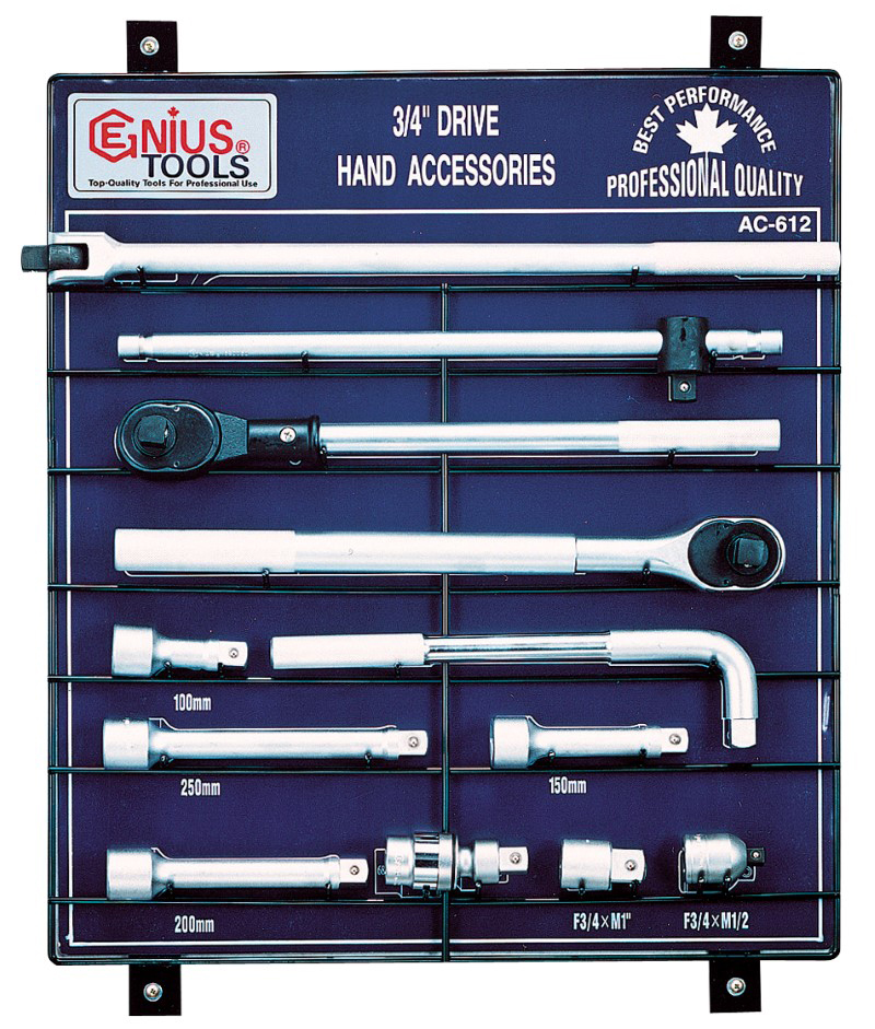 Genius Tools 3/4" Dr Extension Bar 200mmL - 620200 CR-Mo 