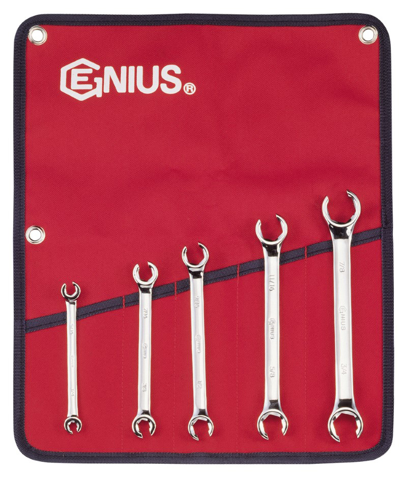 5 Piece SAE Flare Nut Wrench Set