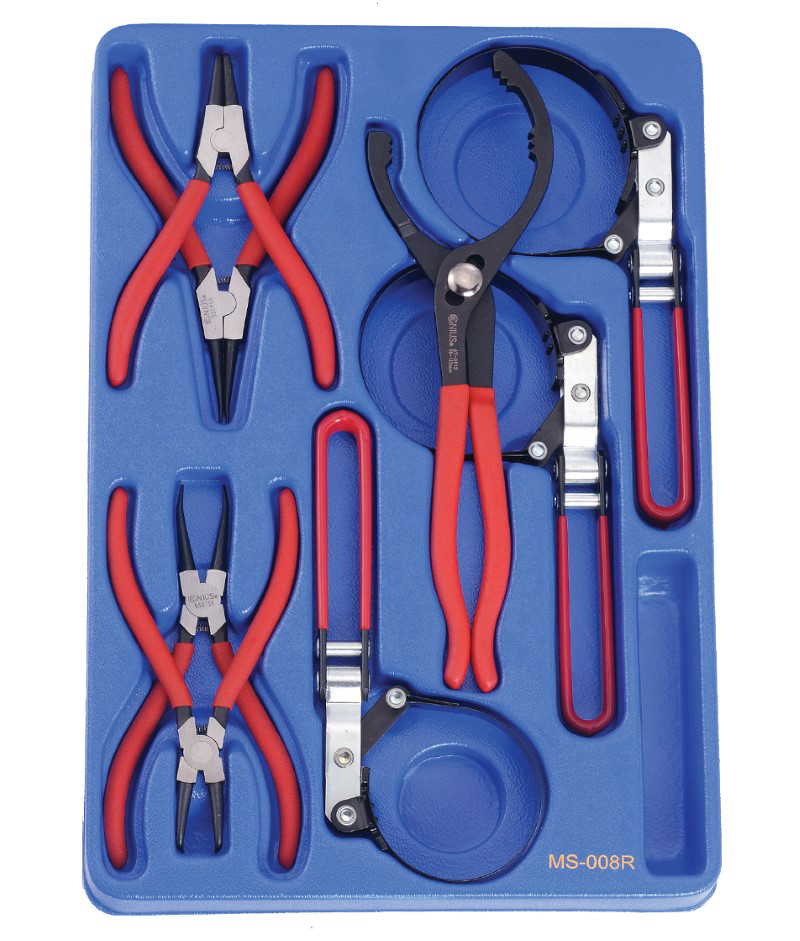 8 Piece Retaining Ring Pliers and Oil Filter Wrench Set