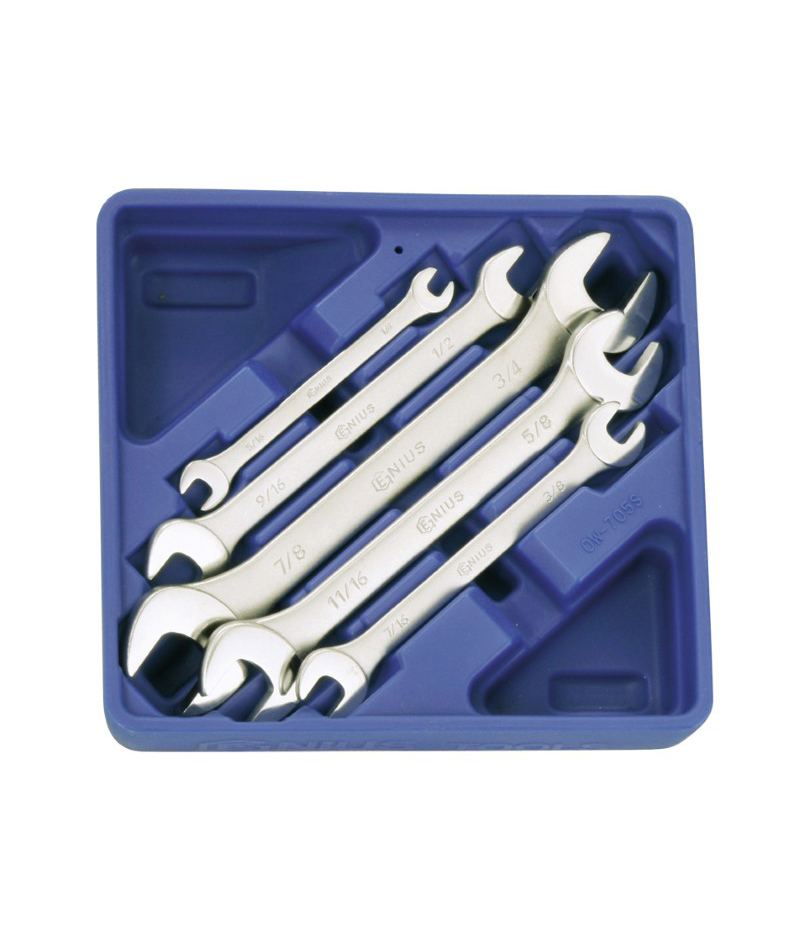 5 Piece SAE Open End Wrench Set