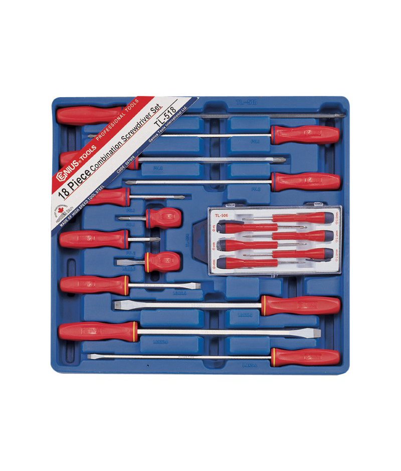 18 Piece Slotted & Philips Screwdriver & Micro-Tech Screwdriver Set