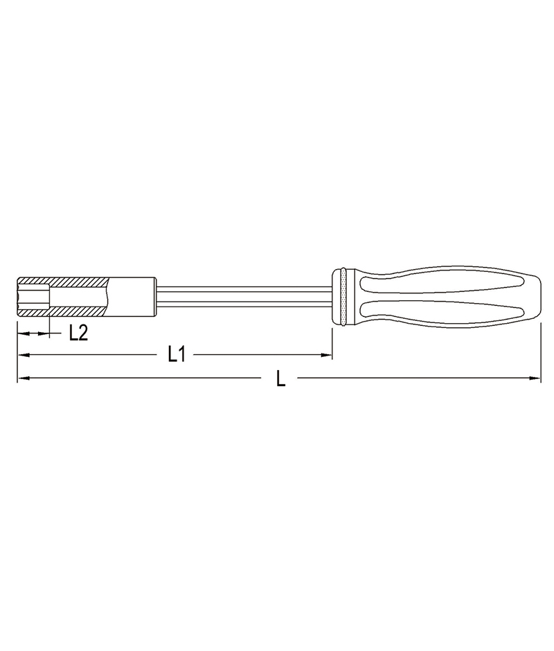 5mm Long Hex Nut Driver 245mmL Genius