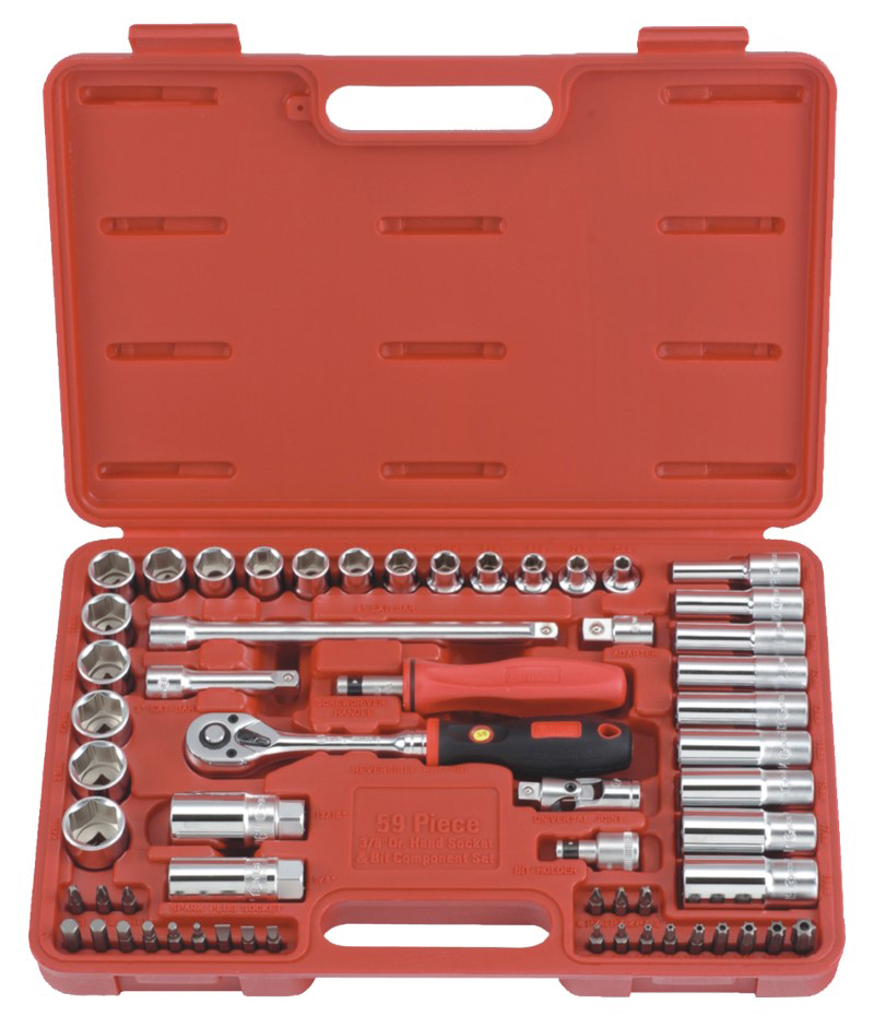 59 Piece 3/8" Dr. Metric Hand Socket & Bit Set Genius