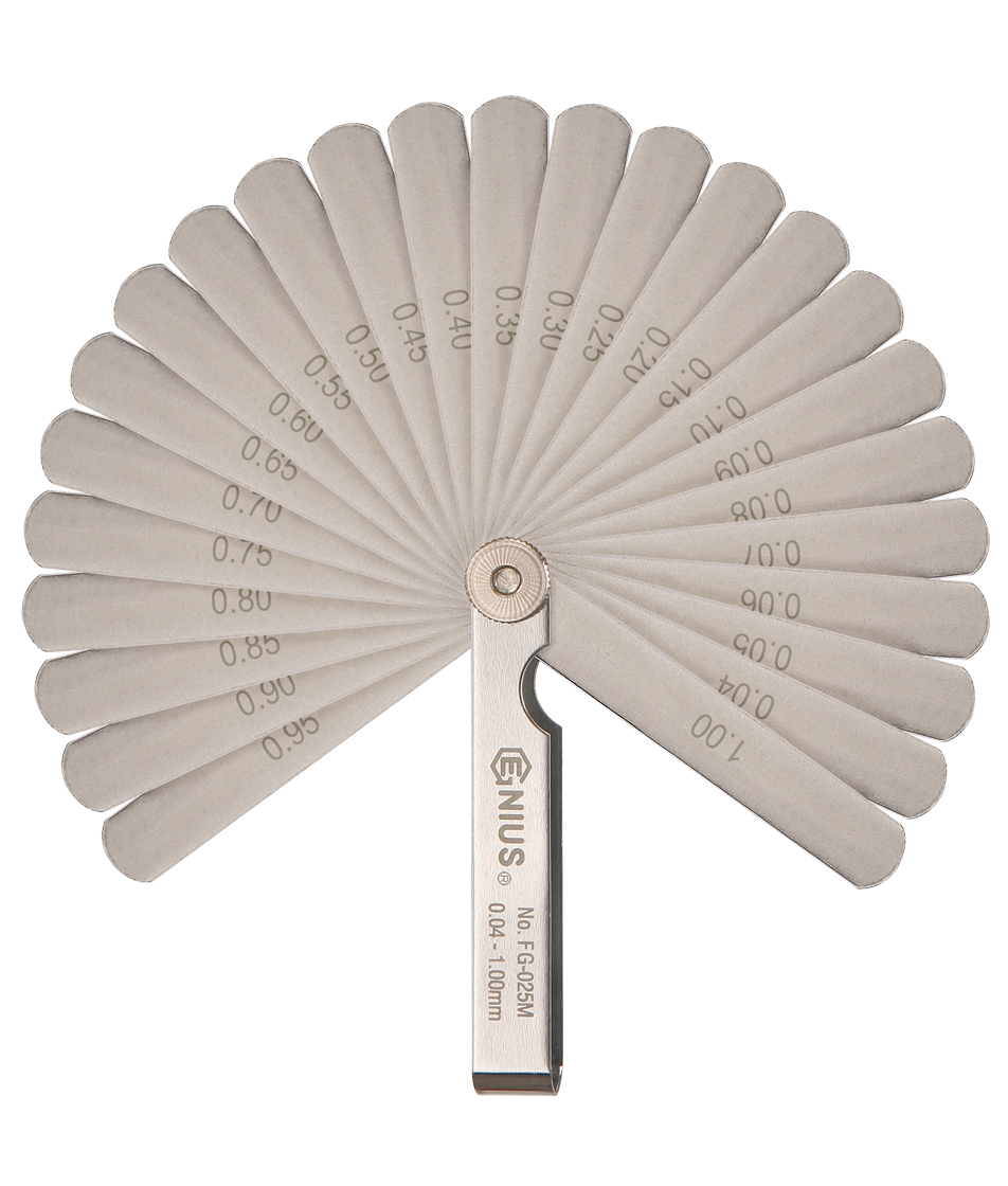 25 Blades Metric Feeler Gauge Set (0.041.00mm) Genius