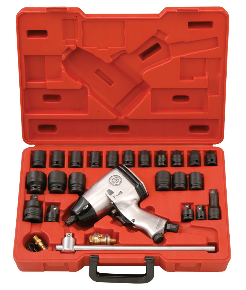 27 Pcs 1/2" Dr. SAE Impact Wrench Kit Genius