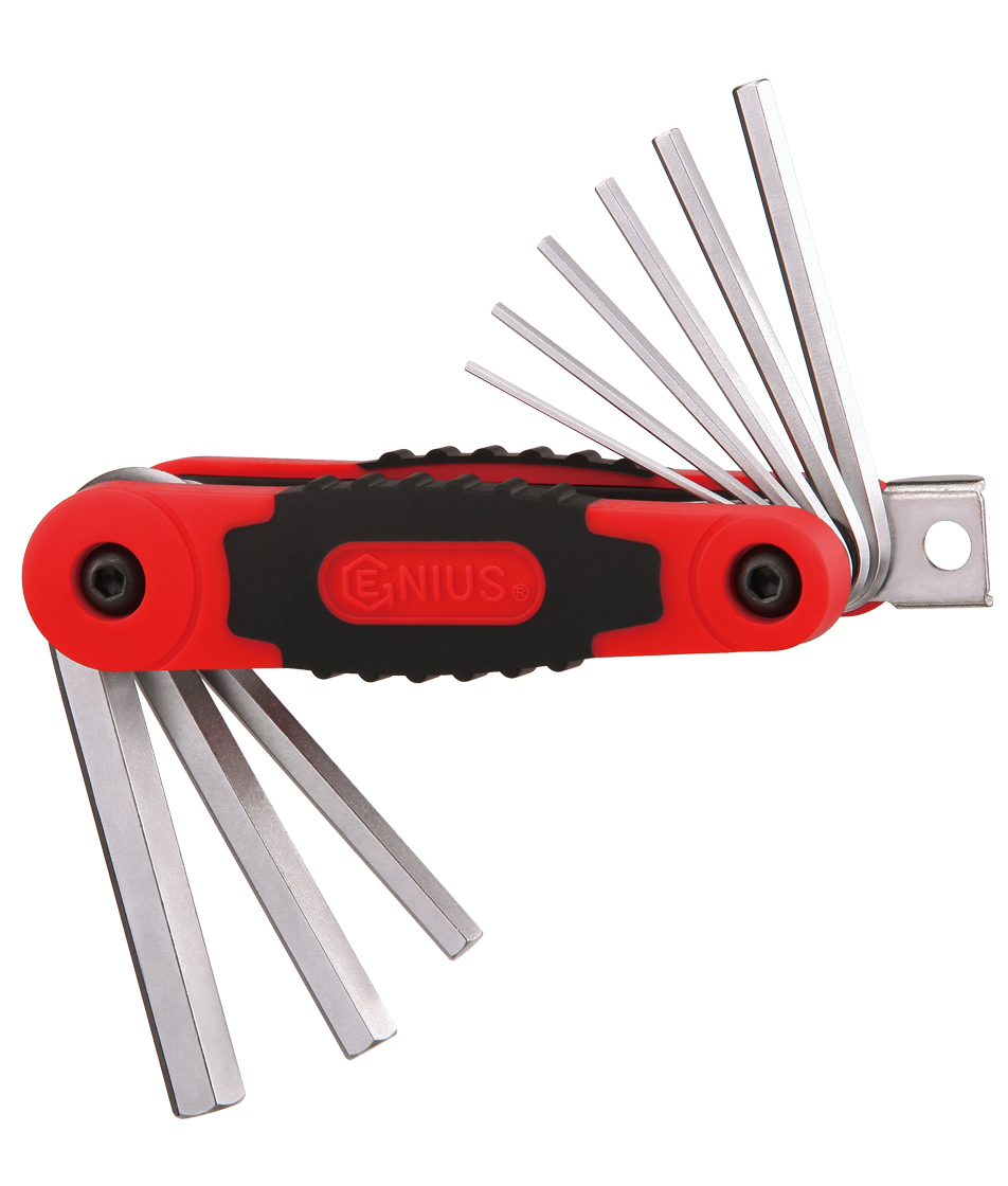 9 Piece Metric Folding Hex Key Wrench Set Genius