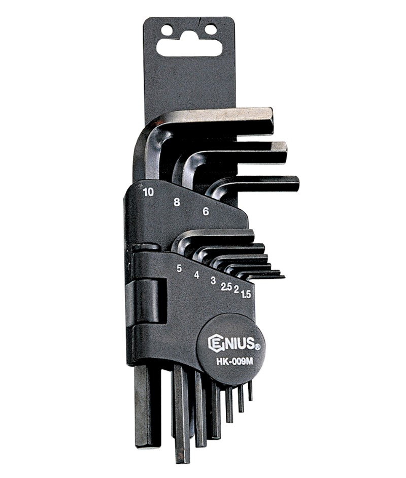 9 Piece SAE Hex Key Wrench Set Genius