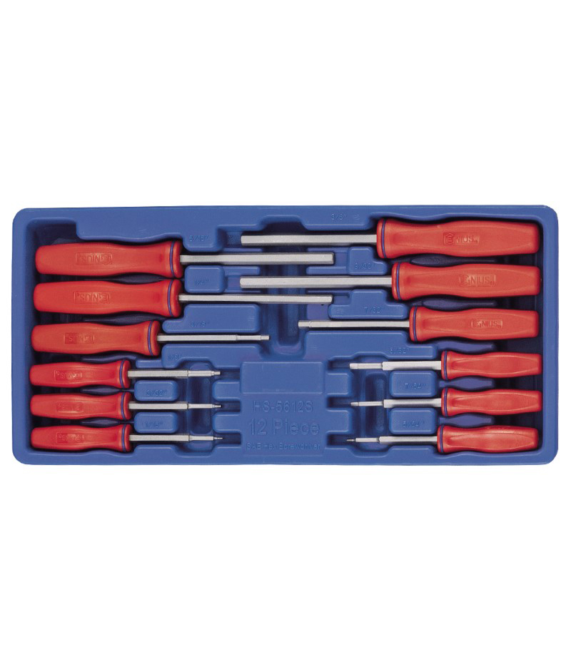 12 Piece SAE Hex Screwdriver Set Genius