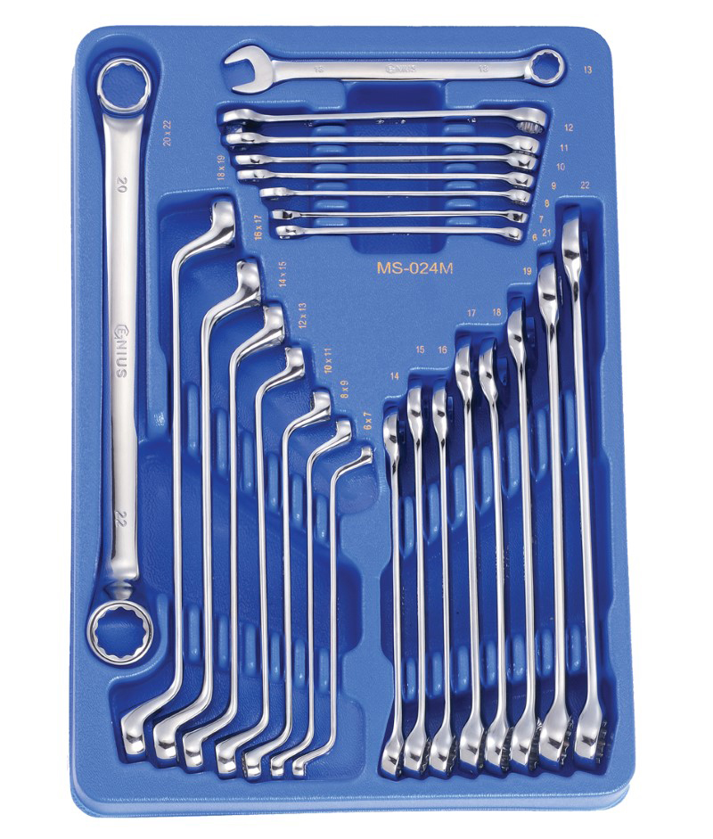 24 Piece Metric Combination and Box End Wrench Set