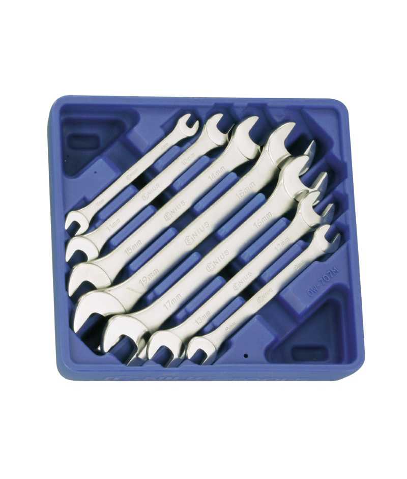 7 Piece Metric Open End Wrench Set Genius