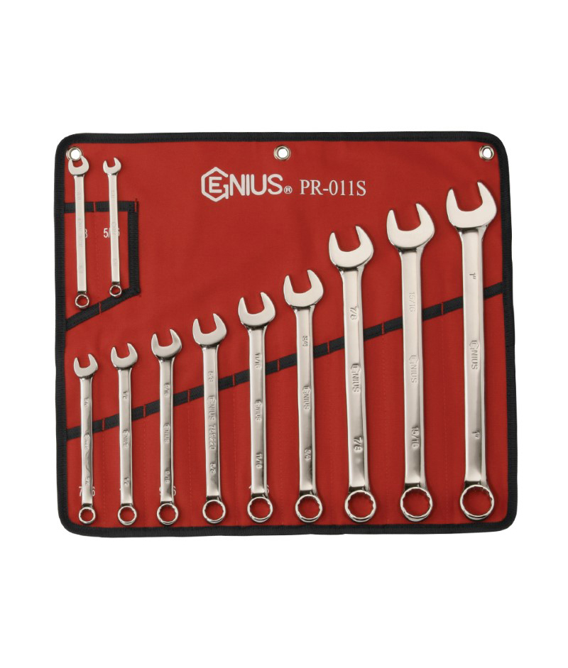 11 Piece SAE Combination Wrench Set Genius