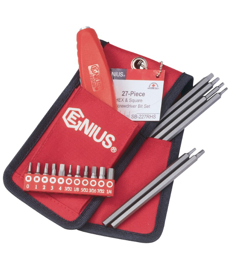 27 Piece Hex & Square Screwdriver Bit Set Genius