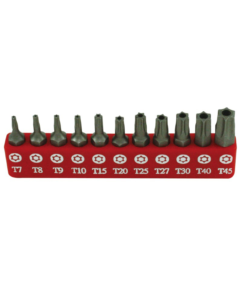 11 Piece Tamperproof Star Screwdriver Bit Set Genius