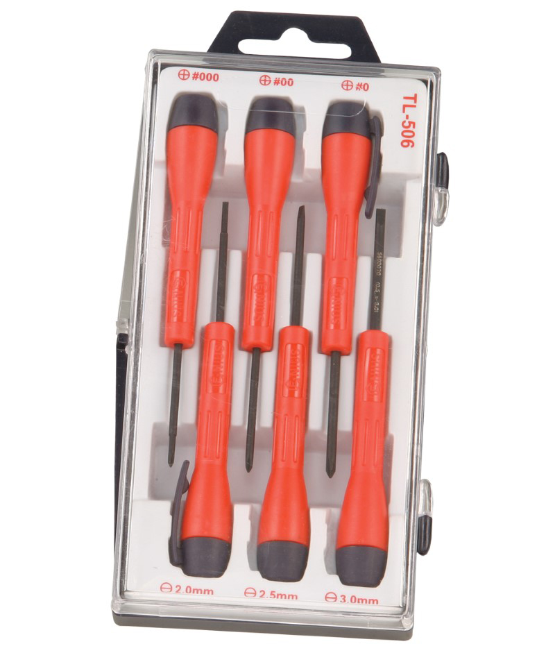 6 Piece Slotted & Philips Micro-Tech Screwdriver Set