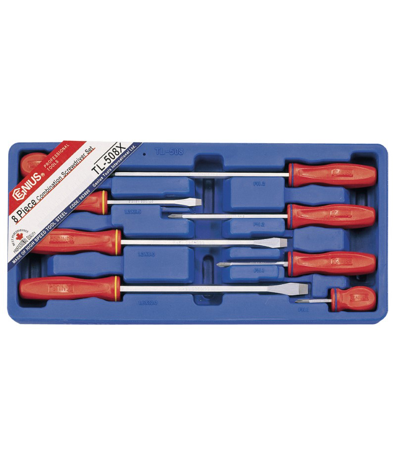 8 Piece Slotted & Philips Screwdriver Set