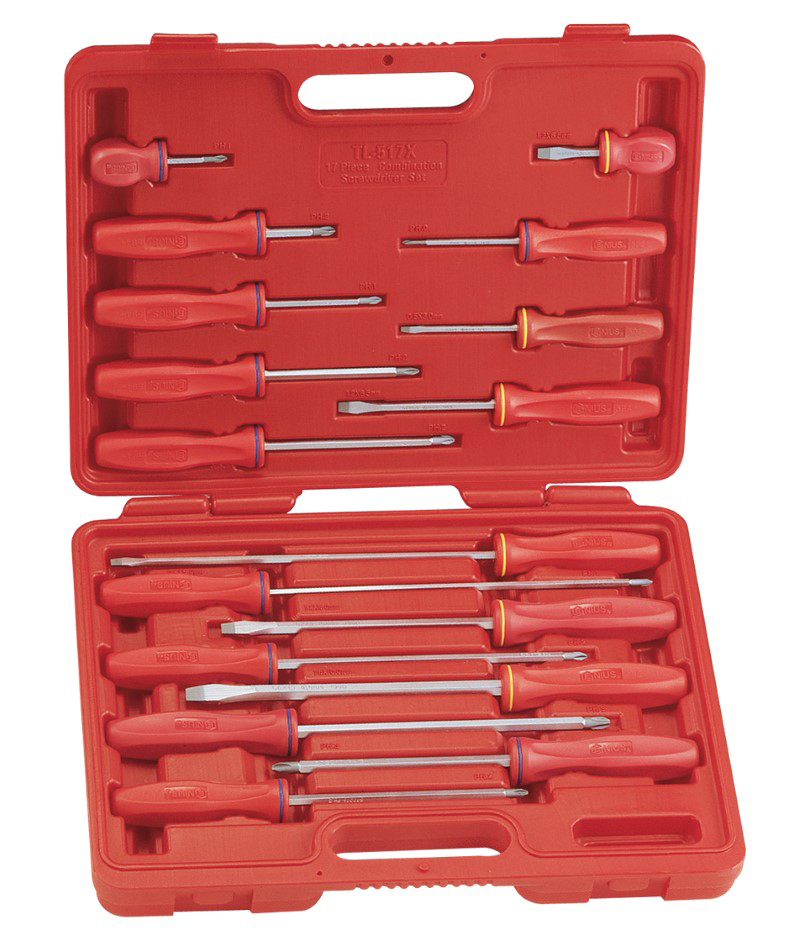 17 Piece Slotted & Philips Screwdriver Set